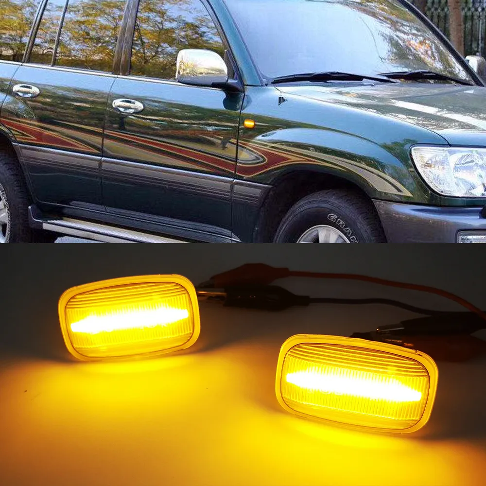 1 para dla Toyota Land Cruiser Landcruiser 70 80 100 Seria Dynamiczny marker LED światła błotnika Fender Light