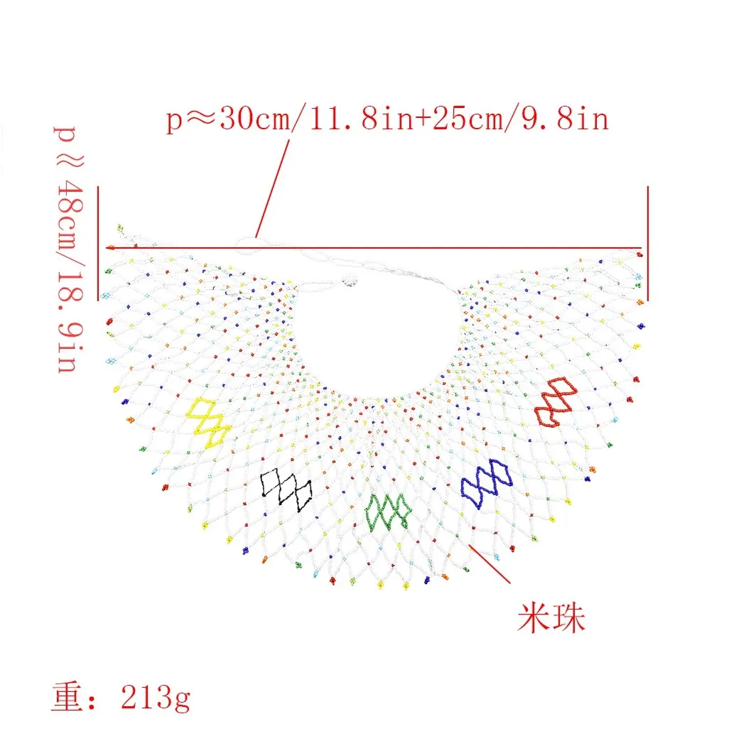 Zulu halsband handgjorda etniska choker sjal bib krage pärlor uttalande sjal boho smycken för kvinnor