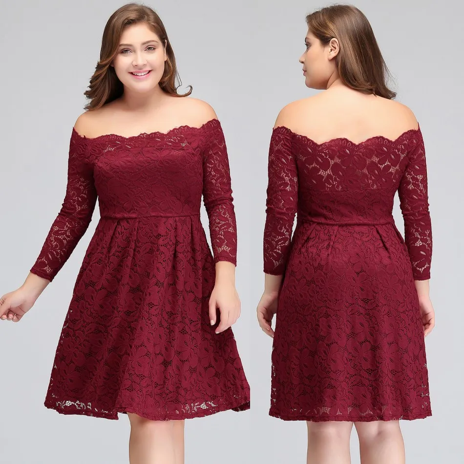 Lace Burgundy Homecoming Dresses 2024 | Off Shoulder... From Bestoffers,  $23.38 | DHgate.Com