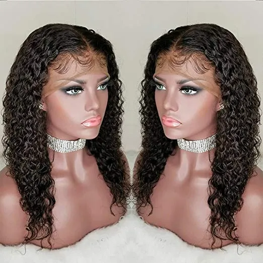 Perucas dianteiras de renda invisível Humano HD HD peruca transparente 130% denisty pré-arrancado cacheado para mulheres negras 130% densidade diva1