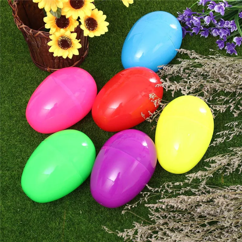 36 Œufs De Pâques En Plastique Vides, Colorés Et Lumineux – 5,5 X 8 Cm – Parfaits Pour La Chasse Aux œufs Et Les Surprises