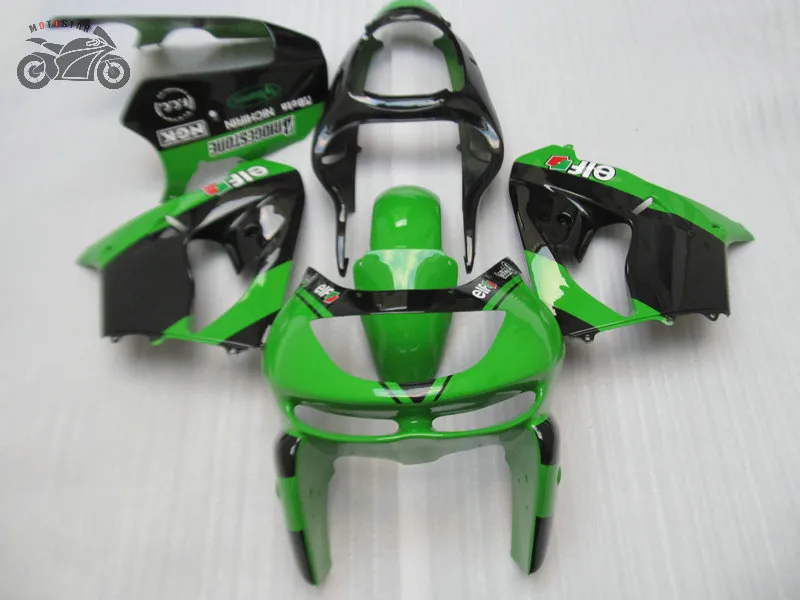 Kits de carenado de motocicleta personalizados para ninja kawasaki zx9r 98 99 kit de carenados de carrocería verde negro zx9r zx 9r 1998 1999