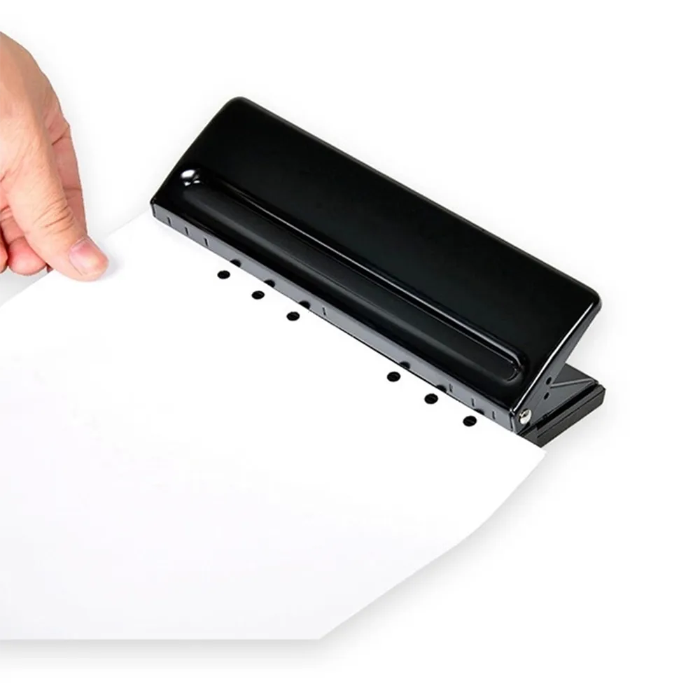 6-Hole Standard Paper Punch Regulowany Otwór Punch Loose Leaf Notebook Pamiętnik Ręczny Dziurkacz Handmade Otwór Oprawy