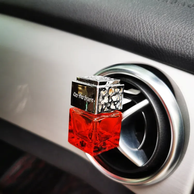 New Car Air Freshener Car Perfume Clip Fragrance Empty Glass