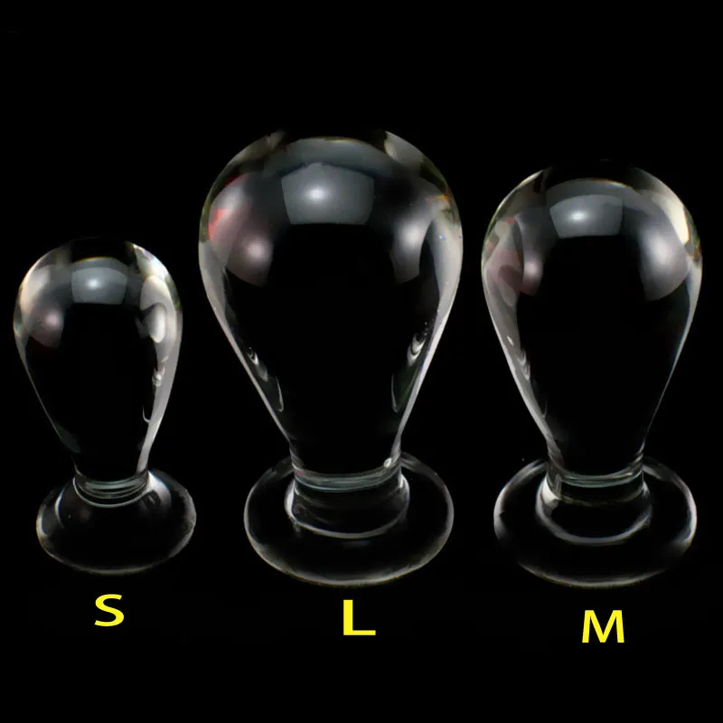 big glass anal plug Y191030 Transparent Glass Butt Plugs Large Anal... From Gou06, $8.12