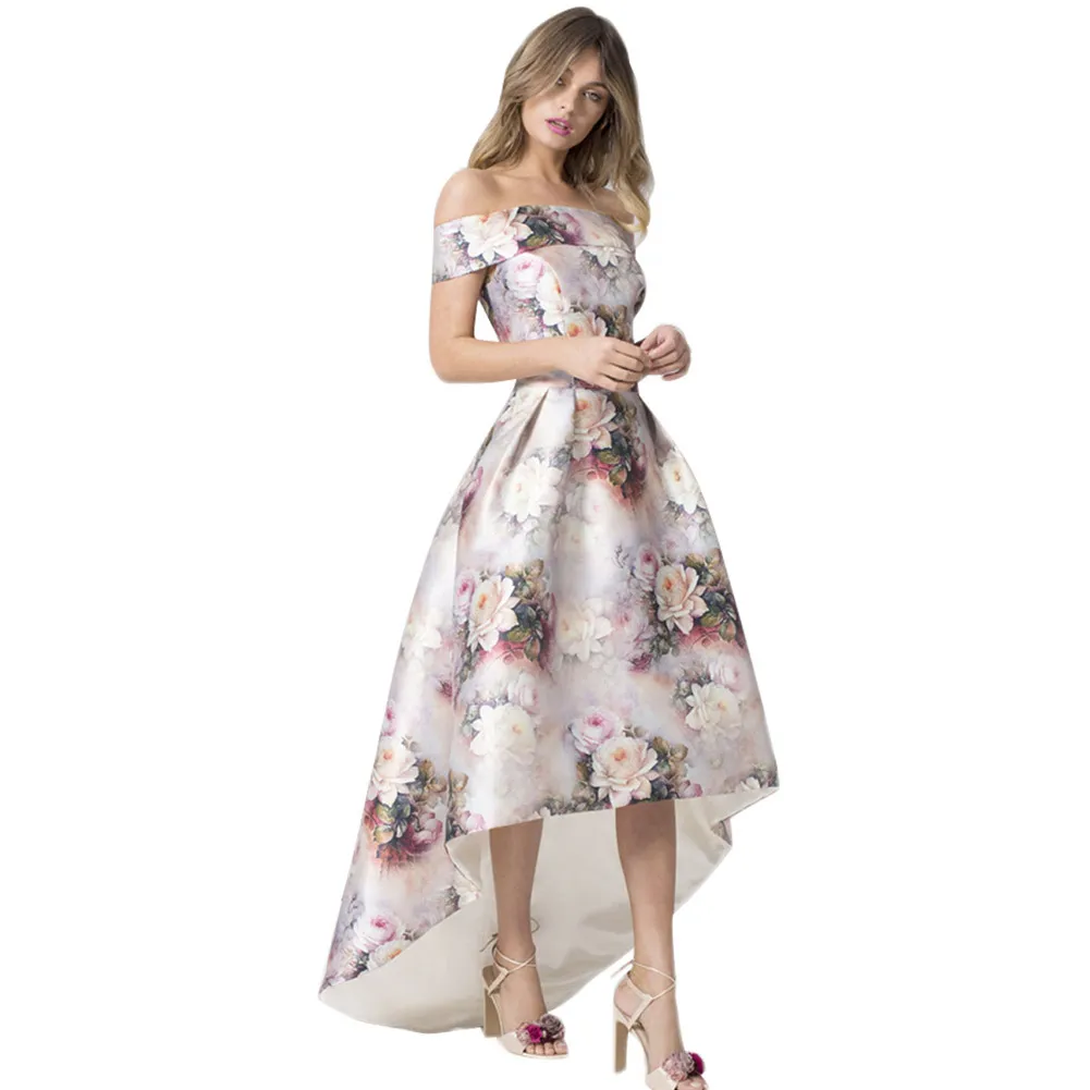 2019 LEurope Et Les Etats Unis Une Mini Robe Sans Bretelles Des Mots Dimpression Montrent Une Jupe Irreguliere Dune Robe Taille Haute A Manches Courtes Du 40 49 DHgate