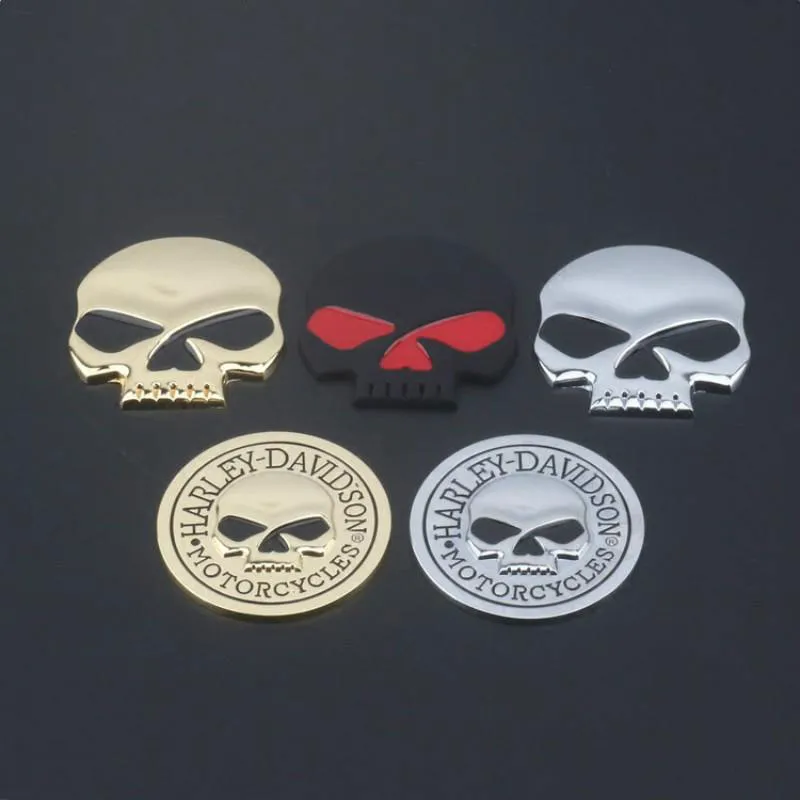 SkullLogo 3D Metal Car Stickers Modified Alloy Tail Decals For Motorcycles,  Bikes & More From Blake Online, $1.54