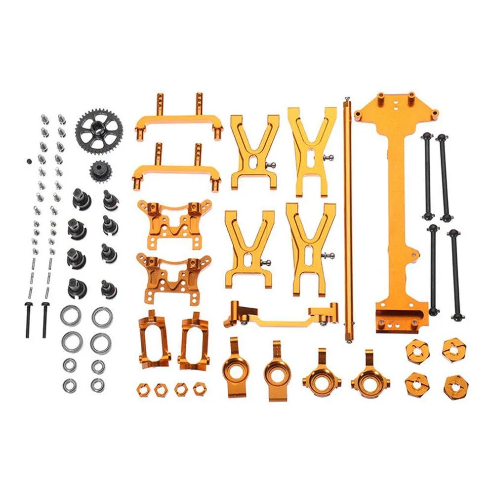 Wltoys 1/18 A949 A959 A969 A979 K929 Höghastighetsansluten RC-bil uppgraderad metalldelar - guld