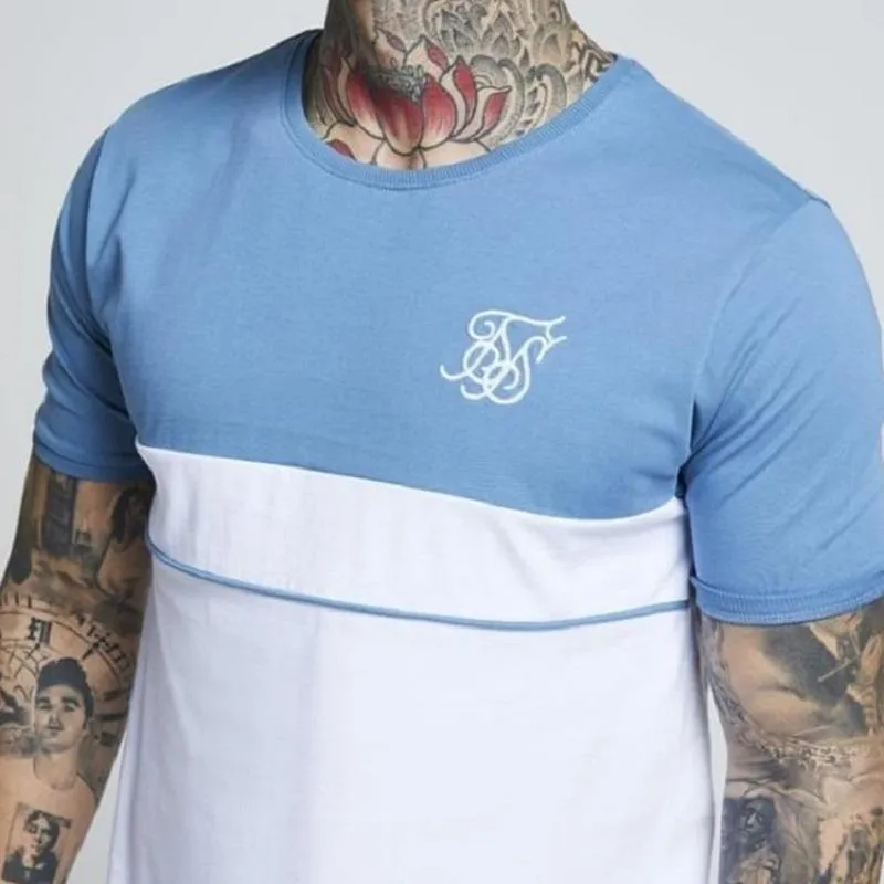 Fashion Sik Silk Man Shirts Patchwork Camiseta Masculina West Casual Shirt Man Hip Hop T Shirt Men Camisetas Hombre M 2XL
