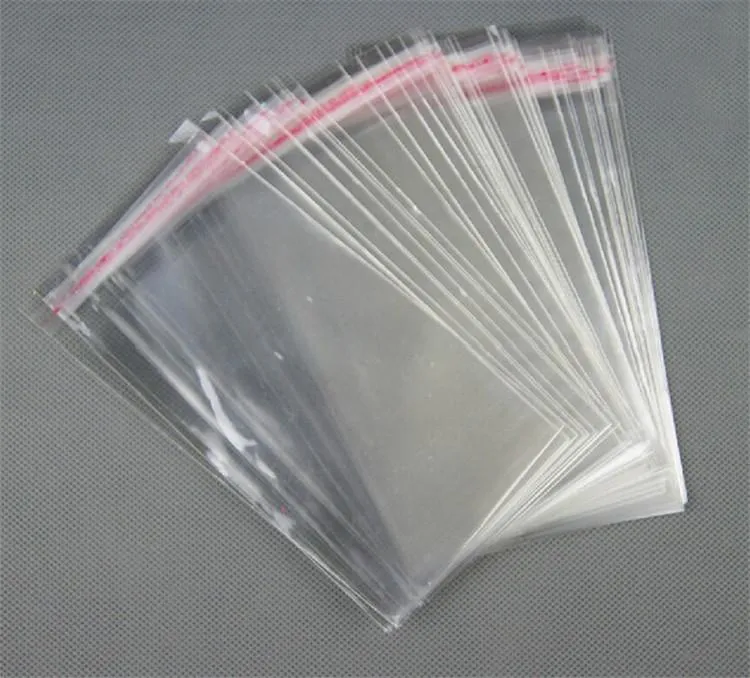 PE Rensa återförslutbar cellofan OPP Poly Bags Transparent OPP Bag Packning Plastpåsar Självhäftande tätning 4 * 6cm, 6 * 10cm, 14 * 20cm, 1000