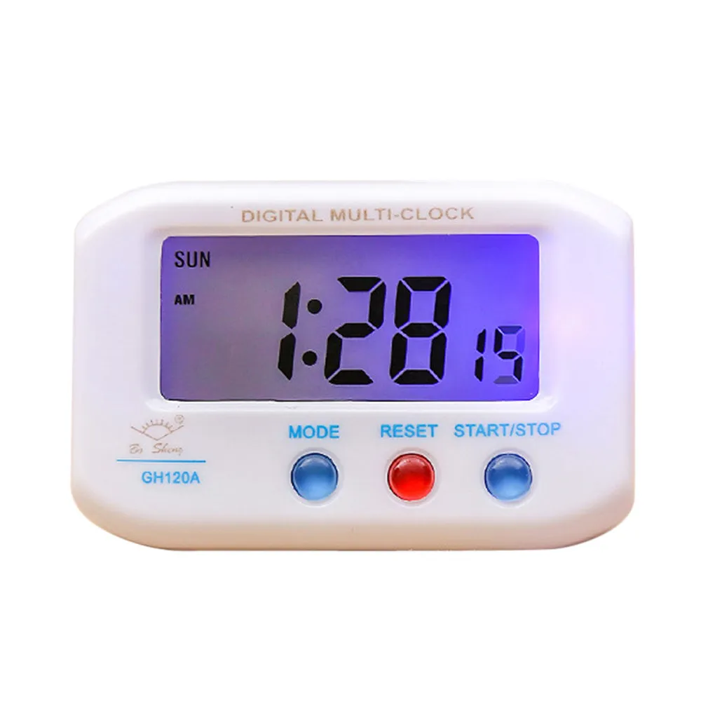 Mini Digitaluhr Hintergrundbeleuchtung LED Anzeigetasche Wecker