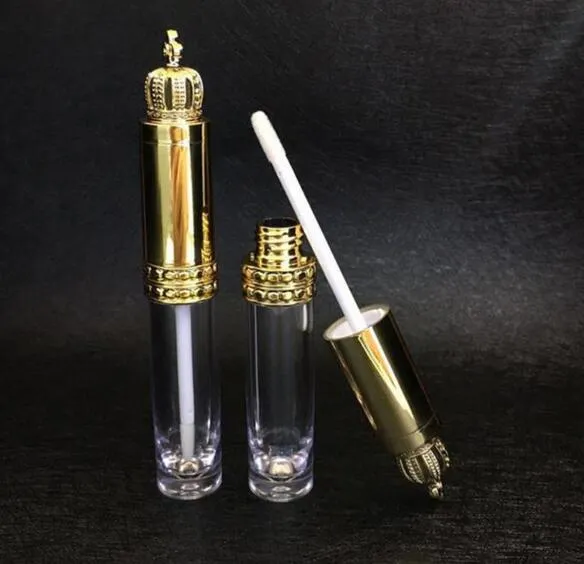 Récipient de rouge à lèvres de 8 ml avec couvercle de couronne tube de brillant à lèvres transparent tube cosmétique de bouteille de baume à lèvres