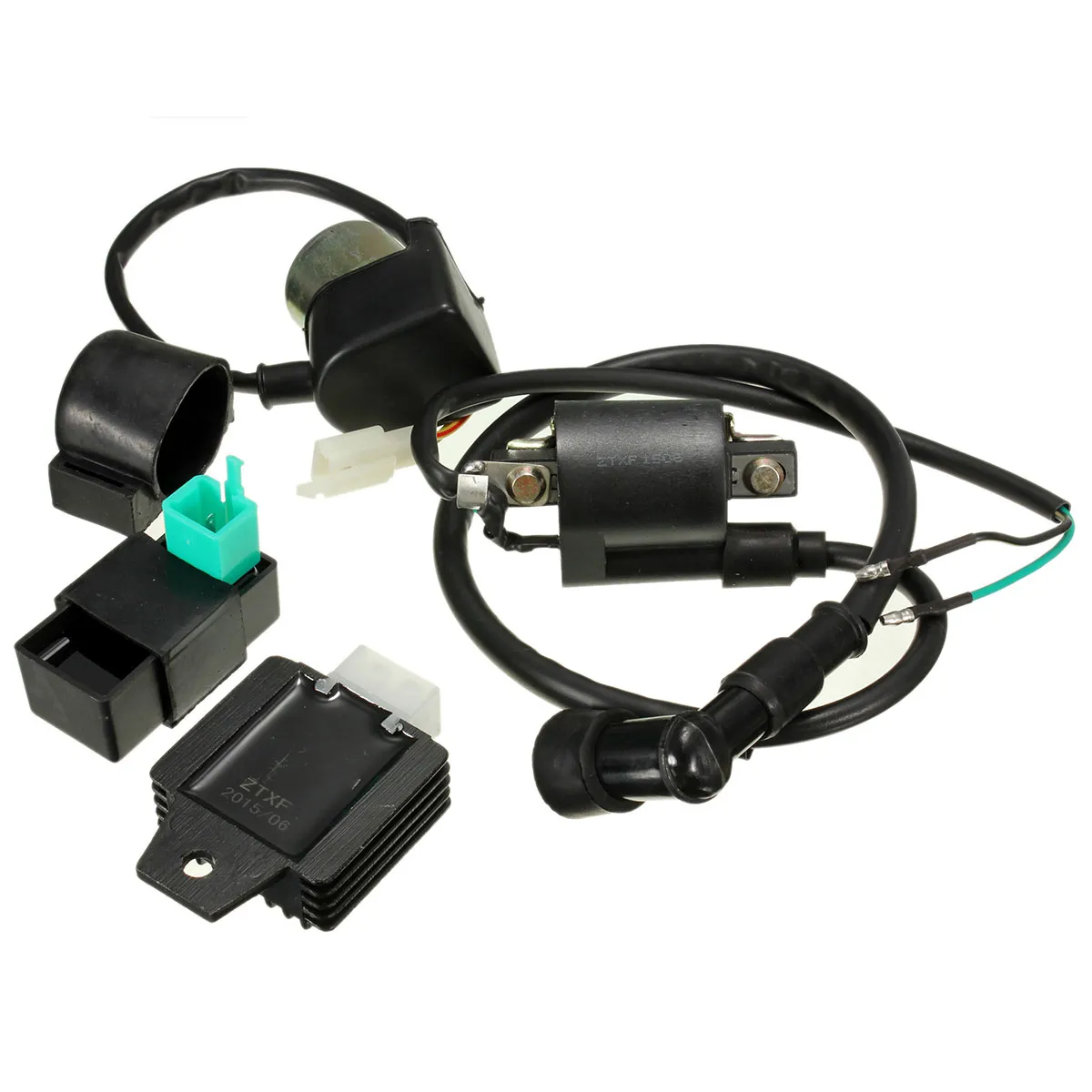 Freeshipping Ignition Coil CDI Box Regulator Rectifier Starter Relay For 110cc 125cc ATV QUAD