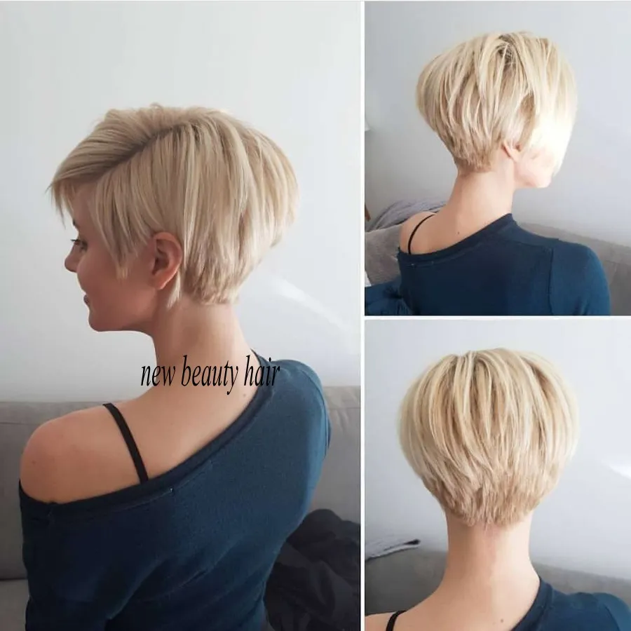 Best quality perruques Short Bob Straight Blonde Ombre Wigs free part 360 lace 12inches synthetic lace front wig for Woman