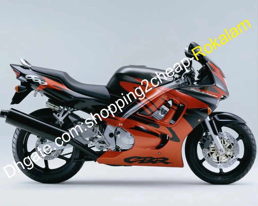 Спорт мотоцикл обтекающий комплект для Honda Code Parts Parts CBR600 F3 CBR 600F3 97 98 оранжевые черные тормозыки 1997 1998