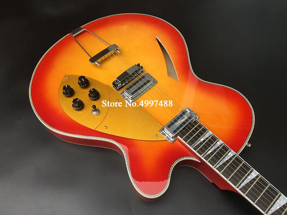 Cherry Sunburst Semi Hollow Body Semi Hollow Electric Guitar Cherry Sunburst Semi Hollow Body Semi Hollow Electric Guitar