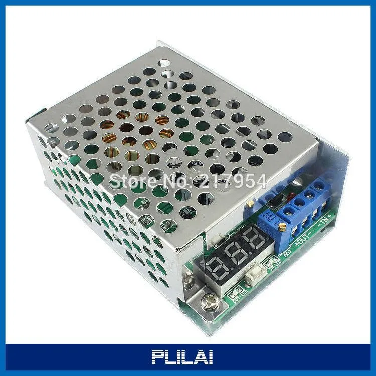 Freeshipping 10 stks / partij 0.8-29v 10A High Power 300W DC-DC Step Down Verstelbare Buck Stabilized Voltage Supply Module met Voltmeter-indicator