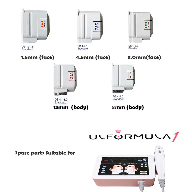 Ulformula1 için HIFU Kartuşu1 HIFU Ultrason Yüz Makinesi 10000 Çekim ile Yüz Makinesi Tedavi Kafası Değiştirme Dönüştürücü Kartuşlar