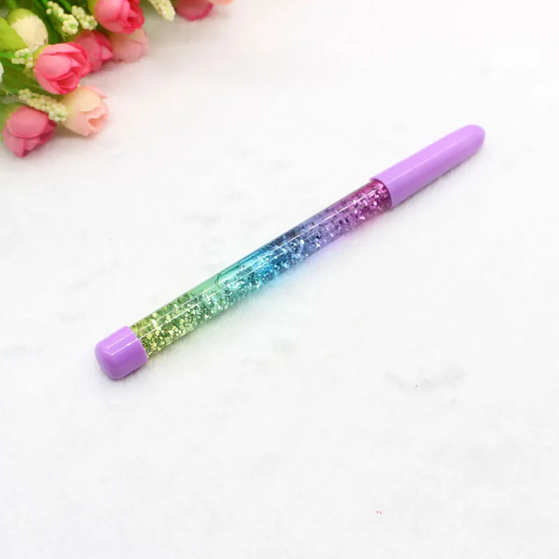 Wholesale Rainbow Fairy Stick Glitter Ballpoint Pen With Blue And Black  Ink, Drift Sand Glitter Crystal Perfect Girls Gift VT0329 From  Toponlineshop, $0.34