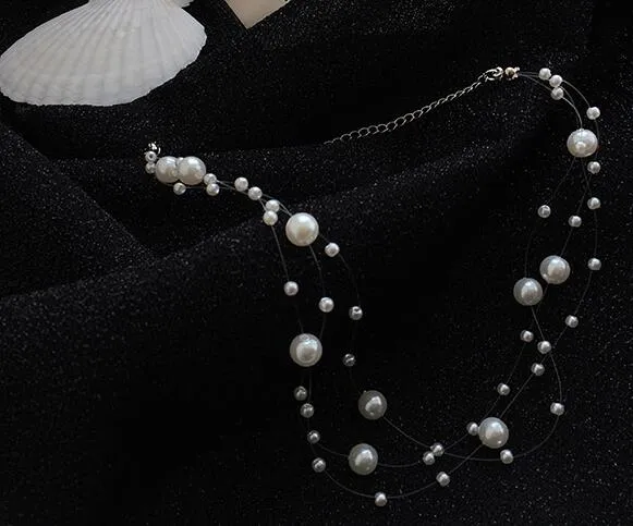 CPSLOVE Parure Gioielli In Argento 925 Con Perle - Collana Girocollo, Bracciale E Orecchini Per Donna