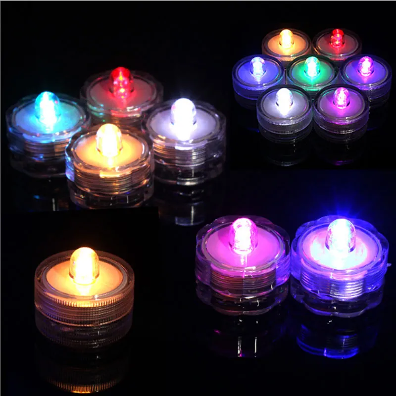 촛불 라이트 나이트 램프 LED 수중 방수 차 조명 배터리 전력 장식 캔들 웨딩 파티 크리스마스 고품질 장식 램프