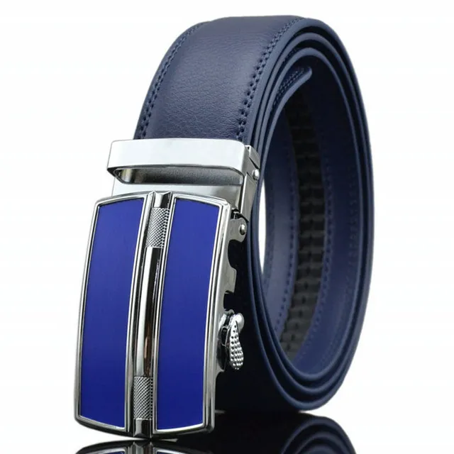 Designergürtel Männer hochwertige echte Ledergürtel Mens Gürtel Luxus CEENTURE HOMME Luxe Marque Blue Automatic Kemer