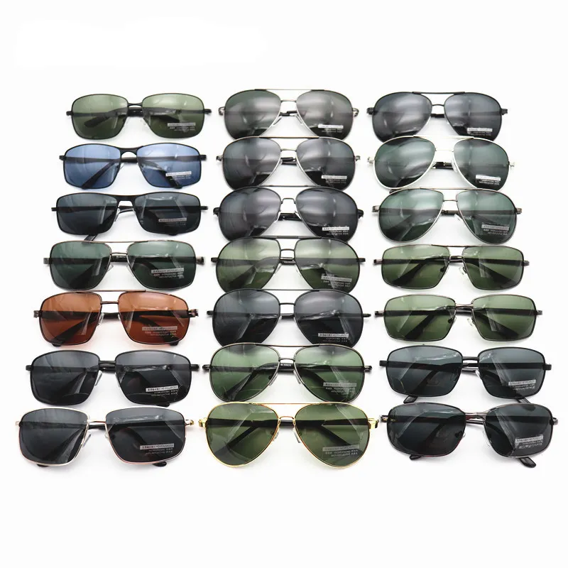 Wycofanie Metalowe Style Rama Mieszane Wysokiej Jakości Projektant Spolaryzowane Okulary przeciwsłoneczne Jazdy Sport Mężczyzna Moda Oculos Men Okulary przeciwsłoneczne Okulary