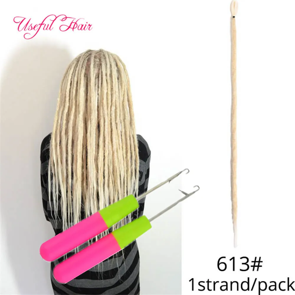 Dread lock hair 20 inch Handmade Dreadlocks Extensions Synthetic Crochet Braid Hair For Women Brown Crochet Hair 1root/pack with marly uk gb