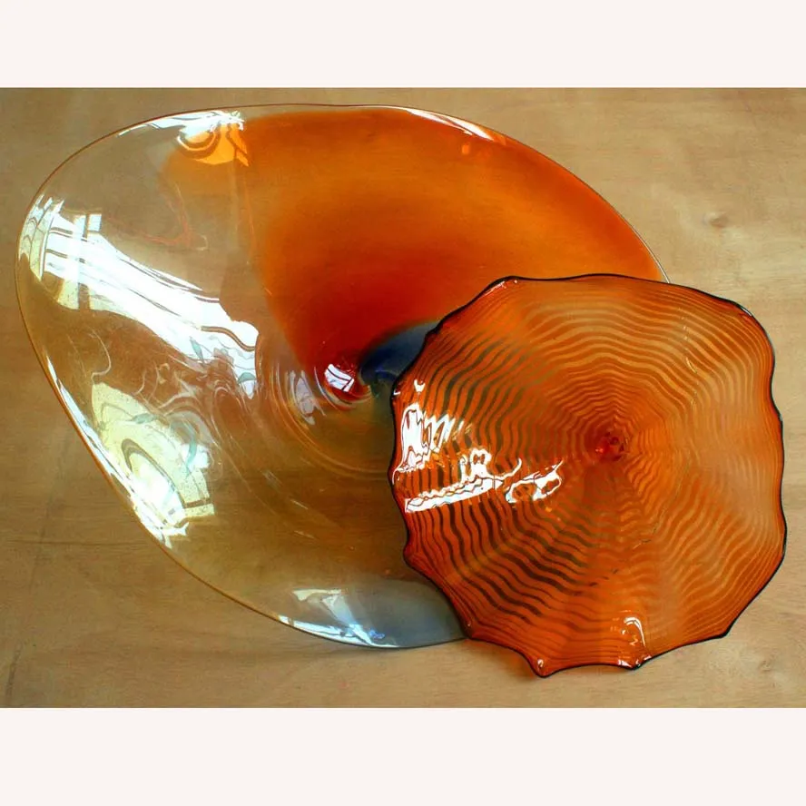 Modern Art Decoration Blown Glass Wall Plates Art Design Modern Style