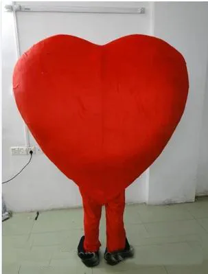 2019 завод новый красный Сердце взрослого костюма талисмана взрослого размера Fancy сердца костюма талисмана освобождает перевозку груза