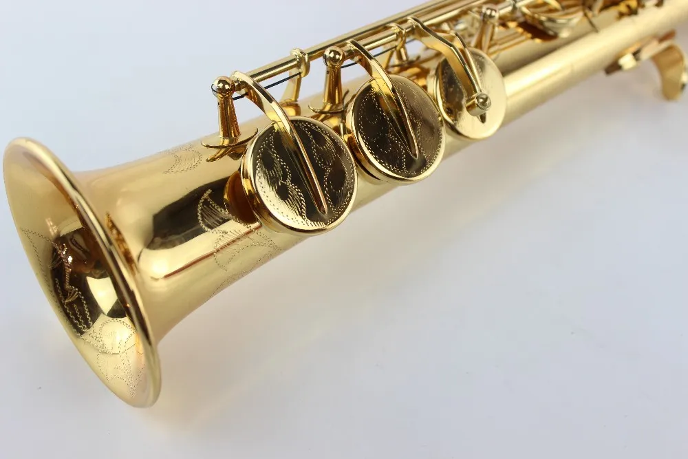 Suzuki SS-300 SOPRONANO SAXOFONE BRANCO GOLD LACKQUER TUBE SUAST BHE B (B) SAXOFONE SAX DE ALTA QUALIDADE COM CASO FRETE GRÁTIS