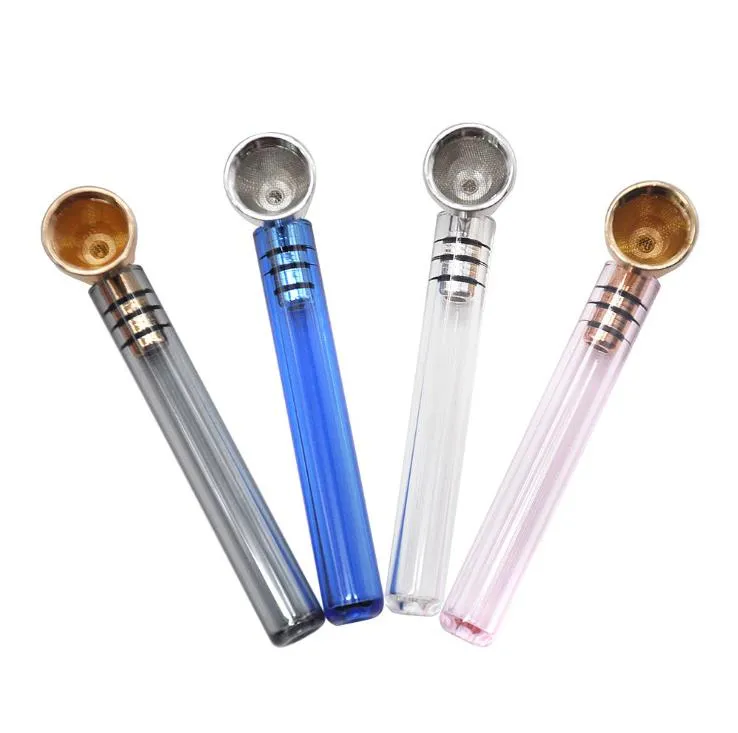 Coloured glass pipe, glass pipe, cigarette holder, metal pipe can be customized in large quantity