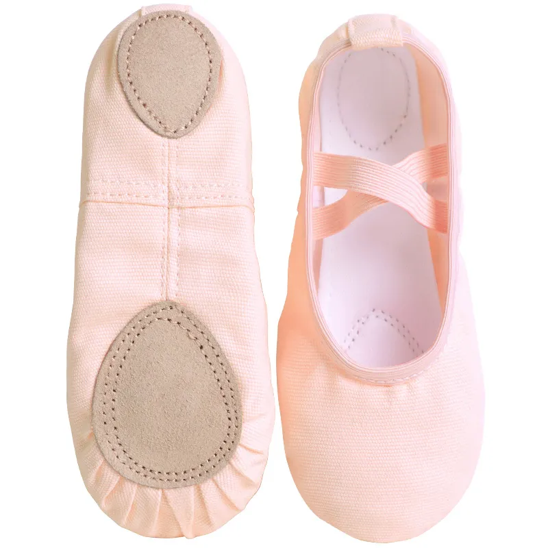 Ny design Kids Dance Toffles Vuxen Professionell Kanfas Soft Sole Ballett Skor Tjejer Kvinnor Barn Ballett Slippers