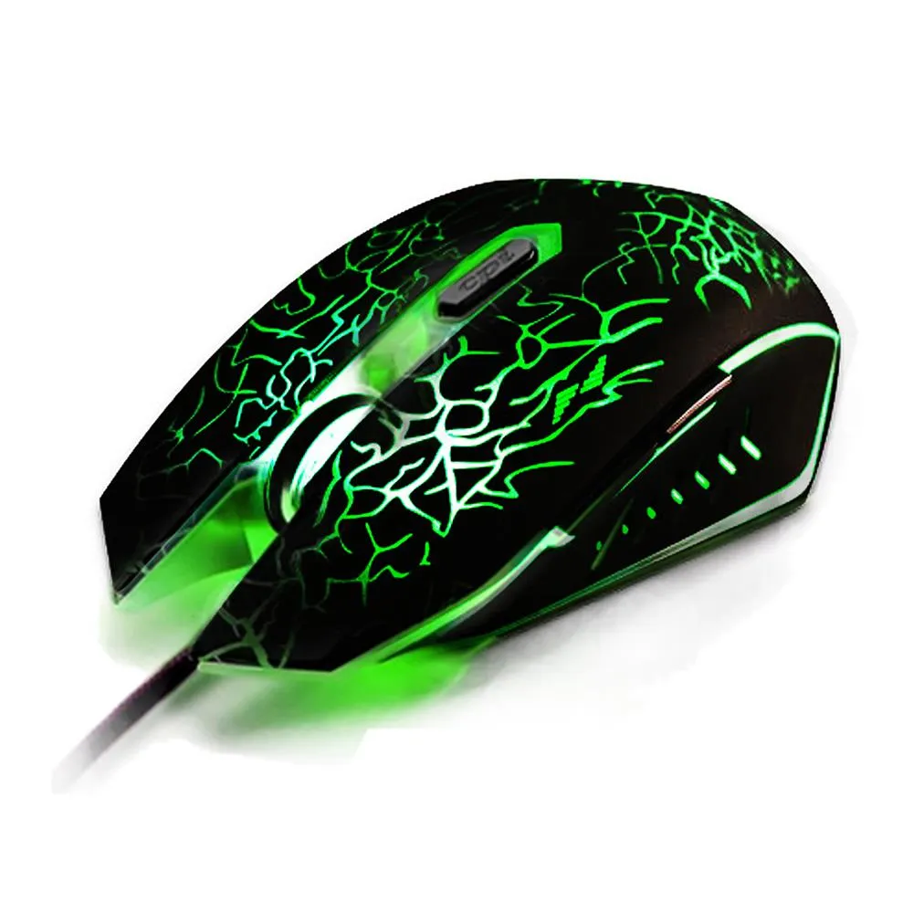 USB Wired Gaming Mouse with Rainbow Breathing Backlight 6 Buttons Silent Optical for PC Laptop