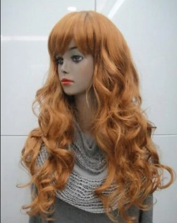 WIG free shipping Stylish black white long curly cosplay wig