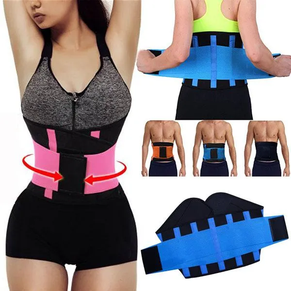 Fashion-Women Adjustable Waist Trainer Trimmer Belt Fitness Body Shaper Back Support For An Hourglass Shaper Black Pink Green Blue Yellow