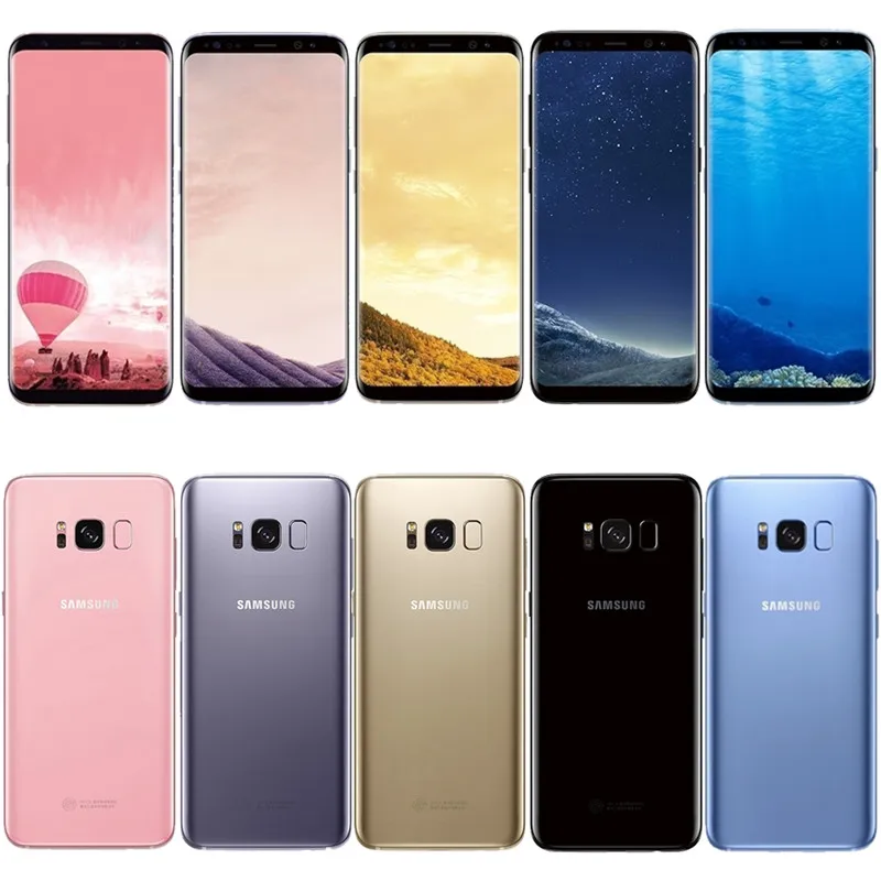 Telefones celulares reformados Samsung Galaxy S8 G950U de 5,8 polegadas Octa Core 4 GB RAM 64GB ROM 12MP 4G LTE POLE