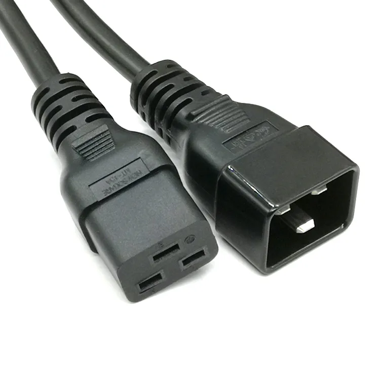 C19 a c20 cable de alimentación 15a cable pdu powe 3 orificios de cobre puro ups de alimentación de la fuente de alimentación cable 3*1.5 cuadrado