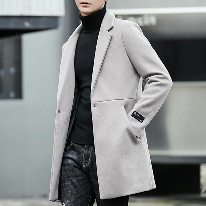 Fashion- high quality men's autumn winter long coats male trench coat cardigan men manteau long homme abrigos hombre Asian size TR02