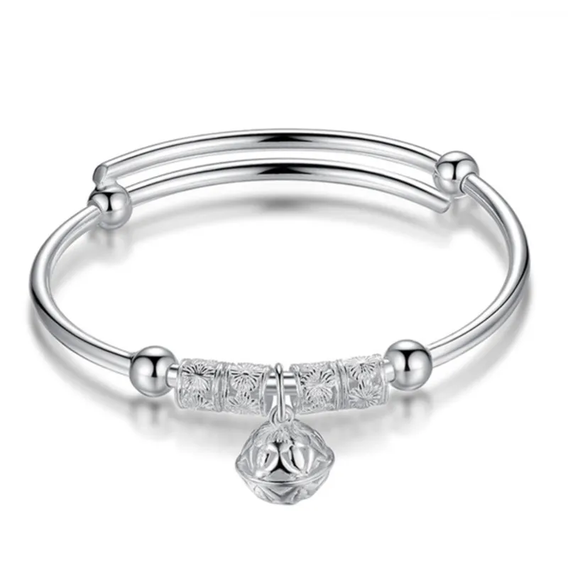 92.5 Silver Cuff Bracelet For Girls - Silver Palace