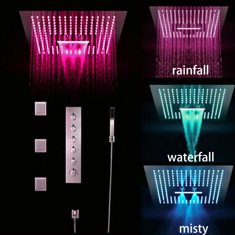 2020 Modern Bathroom Shower Recessed Ceiling Rain Shower Head 400*400mm