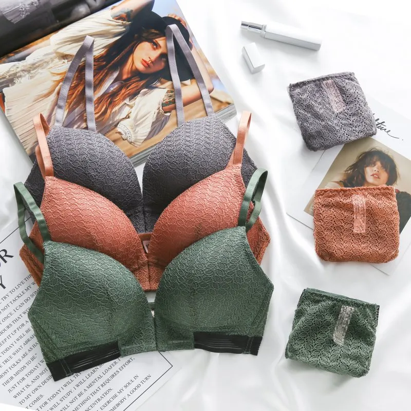Wholesale Women Lace Bra Sets Seamless Underwear Sexy Panties