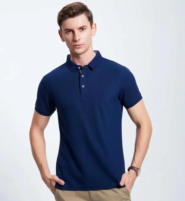 Toq kwaliteit 2019 zomer hot koop polo shirt aangepaste merk polos mannen korte mouw sport polo t-shirts 5 stks / partij drop shipping