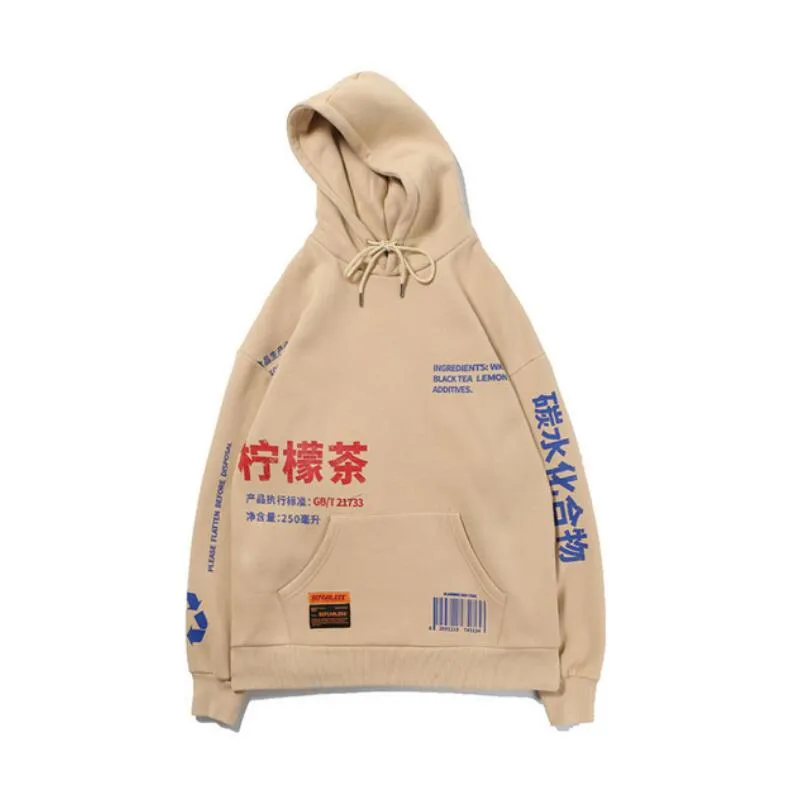 Lemon Tea Fleece Oversized Fleece Hoodie Unisex Casual Streetwear Sweatshirt With Printed Design For Hip Hop And Harajuku Style From Whiteheat 33.51 DHgate.Com