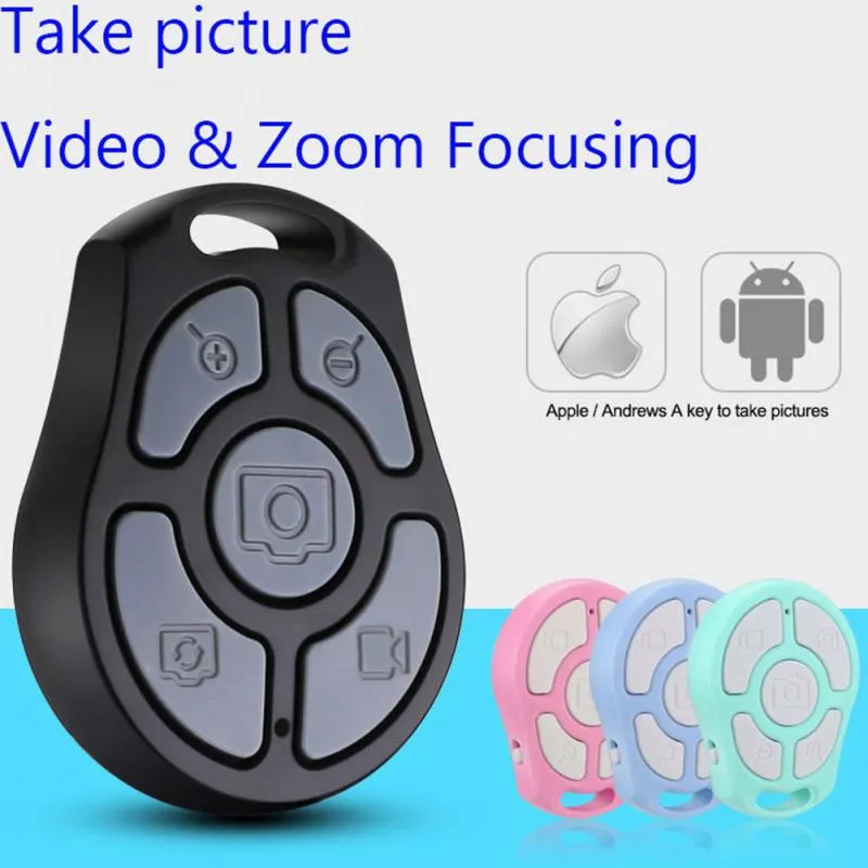Najnowszy 5 Klucz Selfie Migawki Bluetooth Pilot zdalnego sterowania Self Timer Fast Camera / Elastyczna Zoom / Skorygowany obiektyw / Wideo dla iPhone Android Smartfonie