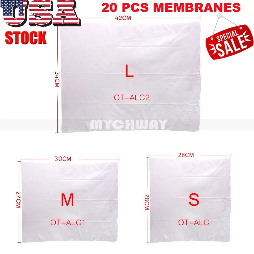 High Quality 20 Pcs Antifreeze Membranes Cooling Pad 28x28cm 27x30m 42x34cm Wet Pad for Frozen Fat Body Spa