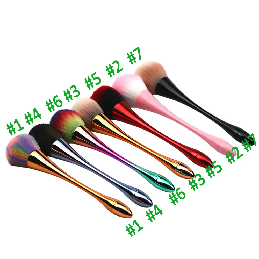 NA027 7 estilos Multicolor Rosto Fundação Maquiagem projeto Brushes Set Water Drop cintura pequena viagem maquiagem cosméticos Beauty Brush Tool