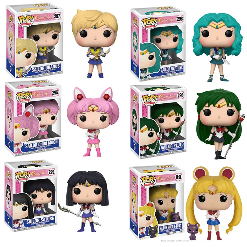 Funko POP Sailor Moon URANO LUNA Nettuno Plutone SATURNO Action Figures  Regalo PVC Modello Boy Girl Giocattoli Da 8,5 €