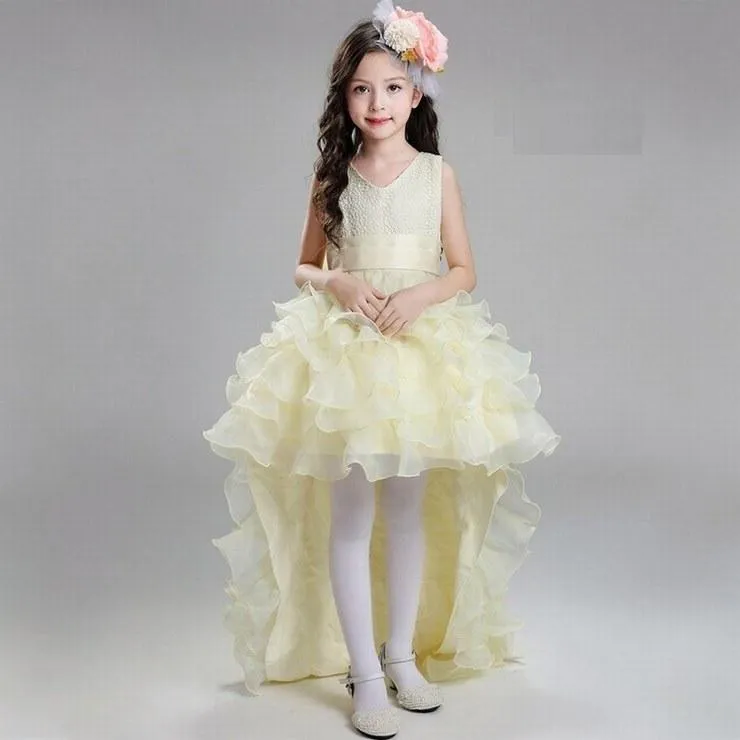 Elegante Vestido De Arrastre: Vestido De Princesa Para Niños Para