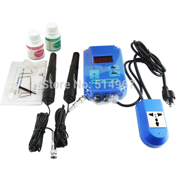 Freeshipping 2in1 Digital pH (0 till 14PH) ORP (-1999 ~ 1999mv) Kontrollmätare Tester Färskvatten och saltvatten i 110V och 220V